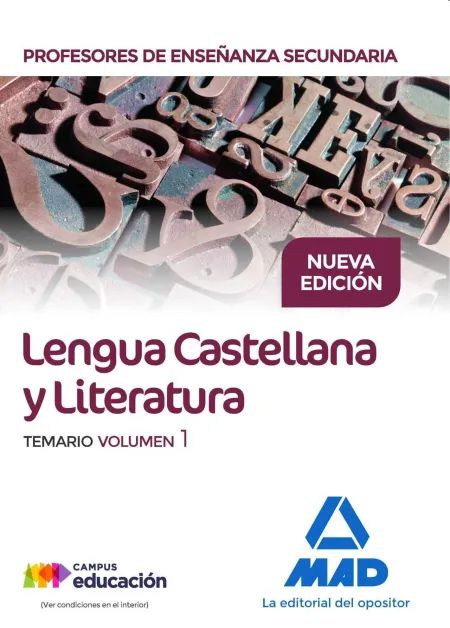 Cuerpo de Profesores de Enseñanza Secundaria. Lengua Castellana y Literatura. Te