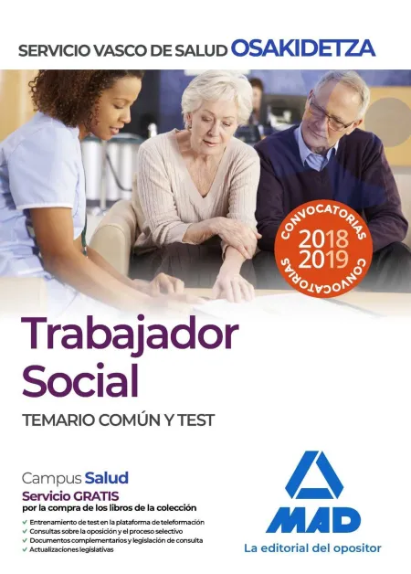 Trabajador Social de Osakidetza-Servicio Vasco de Salud. Temario Común y Test
