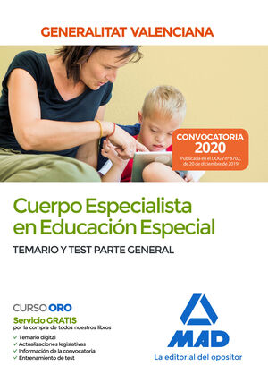 CUERPO ESPECIALISTA EN EDUCACIÓN ESPECIAL DE LA ADMINISTRACIÓN DE LA GENERALITAT