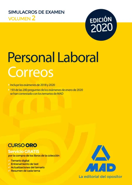 Personal Laboral de Correos y Telégrafos. Simulacros de Examen Volumen 2