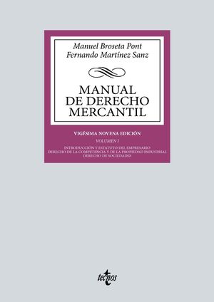 MANUAL DE DERECHO MERCANTIL VOL. I