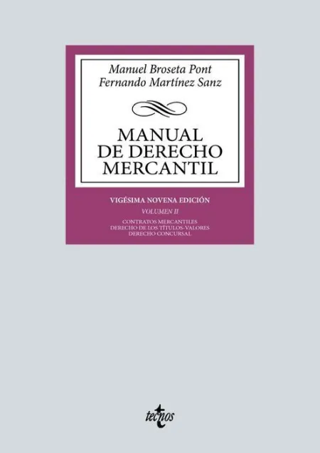 Manual de Derecho Mercantil Vol. Ii