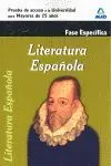 Literatura Española. Fase Específica. Prueba de Acceso a la Universidad para May