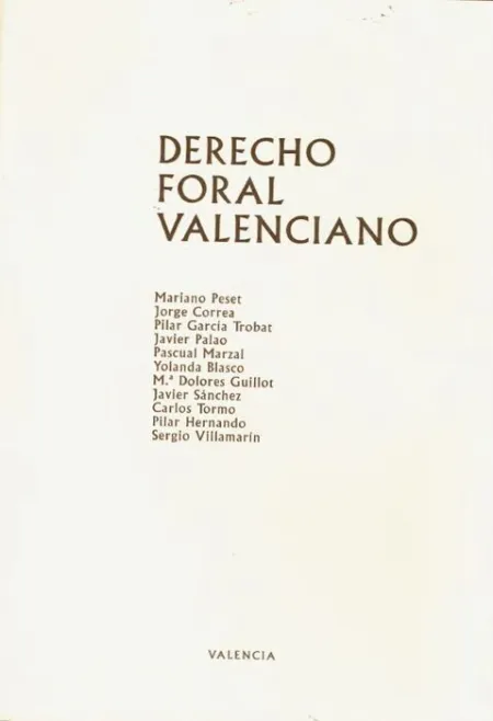 Derecho Foral Valenciano