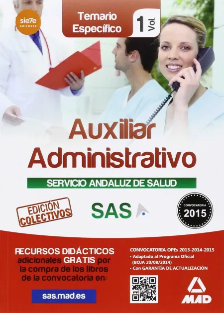 Paquete Ahorro Auxiliar Adiministrativo Servicio Andaluz de Salud (Contiene, Tem