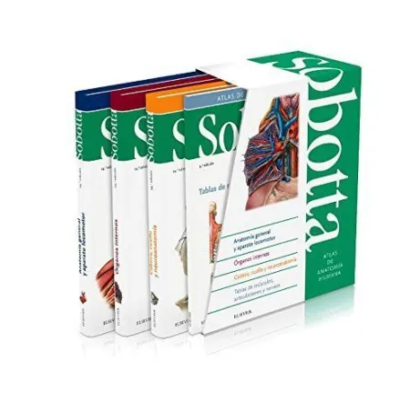 Sobotta. atlas de Anatomía Humana. 3 Vols. 24ª Ed. Estuche +Tablas de Músculos