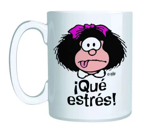 Taza Mafalda que Estres