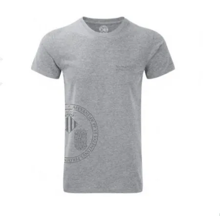 Camiseta Escudo Grande Gris Jaspe - S