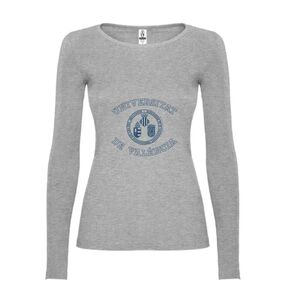 CAMISETA MUJER ESCUDO PROMO MLARGA-GRIS - WL