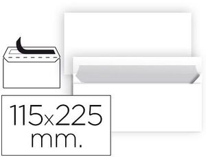 SOBRE LIDERPAPEL N 5 BLANCO AMERICANO 115X225MM TIRA DE SILICONA OPEN SYSTEM - UNIDAD