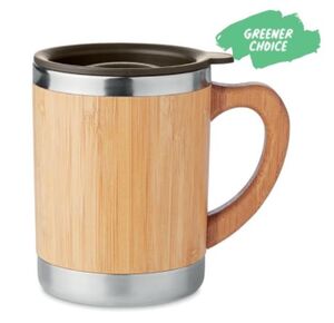 MO9689 - TASSA BAMBU I ACERO DOBLE PARET 350 ML (SENSE LOGO)