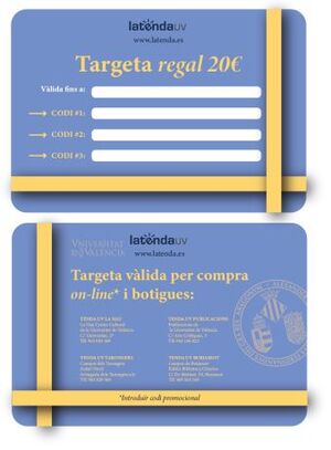 TARJETA REGALO ESCUDO UV 20