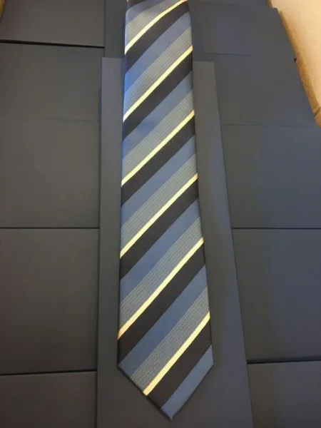 Corbata Uv Rayas Azul-Negro