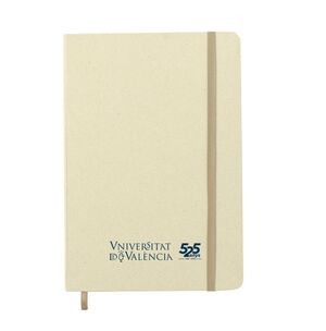 LIBRETA A5 TELA 525 UV  ELÁSTICO 96H LISAS 14 X 21CM - NATURAL