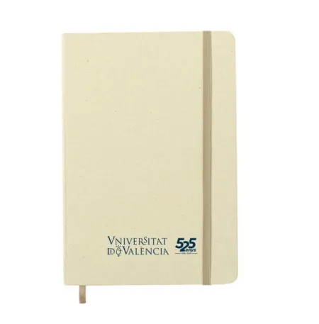 Libreta A5 Tela 525 Uv Elástico 96H Lisas 14 X 21Cm - Natural