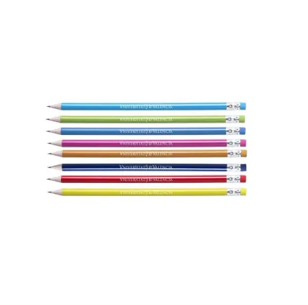 Lápiz Universitat de València Colores Variados - Escritura Negra Goma Color