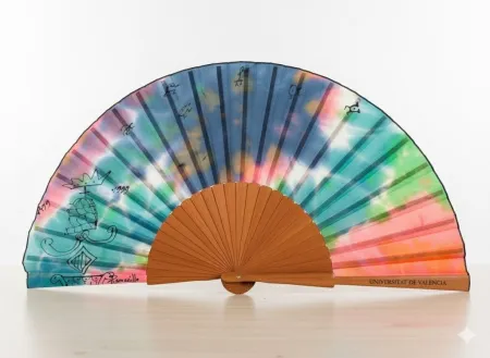 Abanico Seda 27 cm Cinc Segles Artesanal