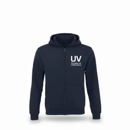 Sudadera Cremallera Uv Bordado Oekotex Marino S