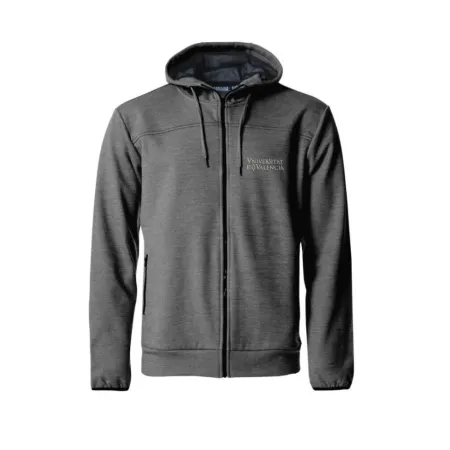 Sudadera Deporte Capucha Cremallera Universitat de València - Gris Oscuro - S