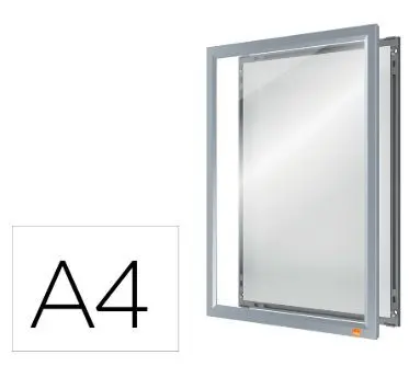 Marco Porta Anuncions Nobo Din A4 Clip Aluminio