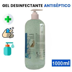 GEL DE MANOS HIDROALCOHÓLICO ANTISÉPTICO SIN AGUA AVIRAL 1000 ML.