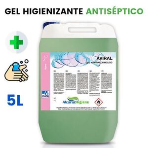 GEL DE MANOS HIDROALCOHÓLICO ANTISÉPTICO SIN AGUA AVIRAL GARRAFA 5000 ML.