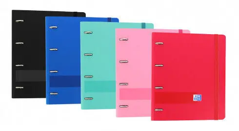 Carpebloc 4 Anillas Tapa Plastico Rosa A4 Oxford