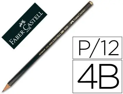Lapices de Grafito Faber 9000 4B Unidad