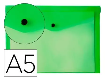 Carpeta Liderpapel Dossier Broche Din A5 Verde Transparente