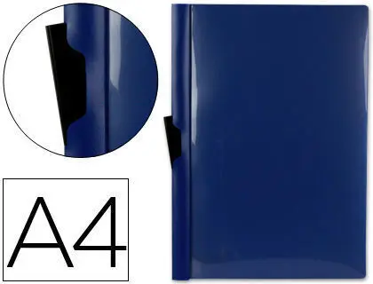 Carpeta Beautone Dossier Pinza Lateral Polipropileno A4 Azul -30 Hojas -Pinza Deslizante