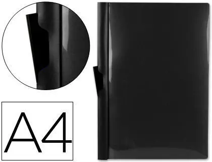 Carpeta Beautone Dossier Pinza Lateral Polipropileno A4 Negra -30 Hojas -Pinza Deslizante