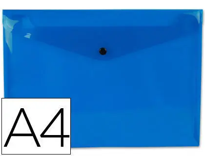 Carpeta Beautone Dossier Broche Polipropileno A4 Azul Transparente -50 Hojas