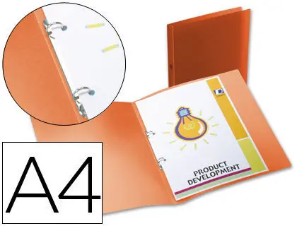 Carpeta Liderpapel 2 Anillas A4 Naranja