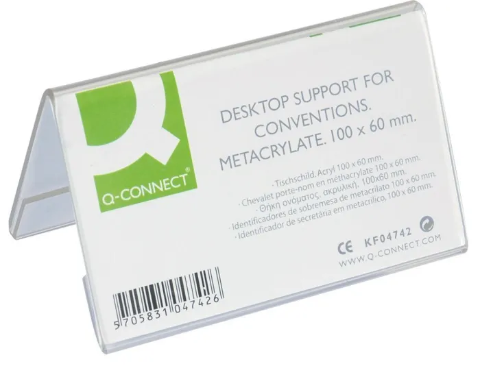 Dentificadores Sobremesa Q-Connect Metacrilato 100X60 mm Ref. 5729.