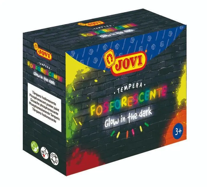 Tempera Jovi 504 Fluorescente C/4 Colores Surtidos