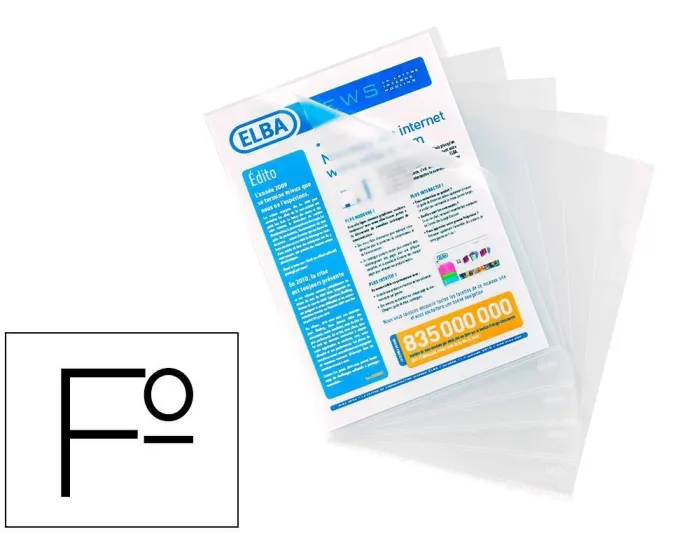 Carpeta Dossier Uñero Elba Standard Folio Plastico 140 Mc Piel Naranja Caja de 100 Unidades