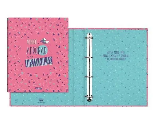 Carpeta 4 Anillas A4 Talkual Aprobar Rosa