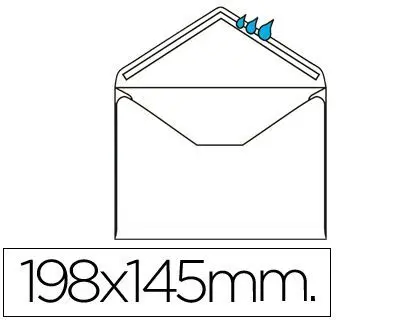 Sobre Liderpapel N. 10 Blanco 145 X 200 Engomado Solapa Pico 500 ud