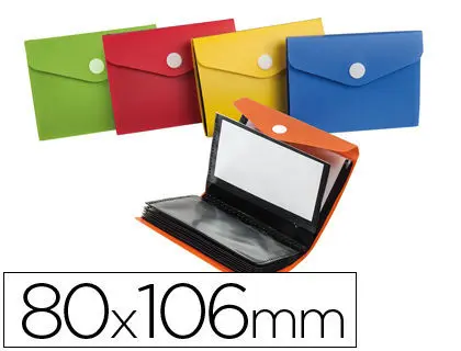 Tarjetero Clasificador Color 40 Tarjetas 80 X 106 Cms Polipropileno