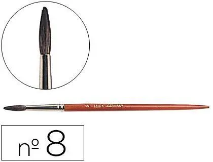 Pincel Acuarela Liderpapel Nº 8 Virola Cromada Pelo Engomado