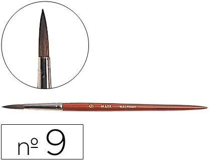 Pincel Acuarela Liderpapel Nº 9 Virola Cromada Pelo Engomado