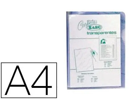 Carpeta Dossier Uñero Saro Pvc Transparente Din-A4 280Mc