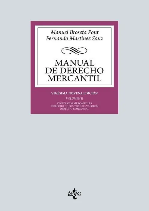 Manual de Derecho Mercantil Vol. Ii