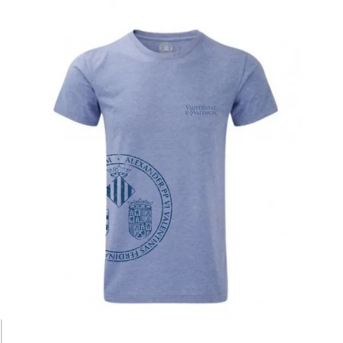 Camiseta Mujer Escudo Grande Azul Jaspeado - Wl