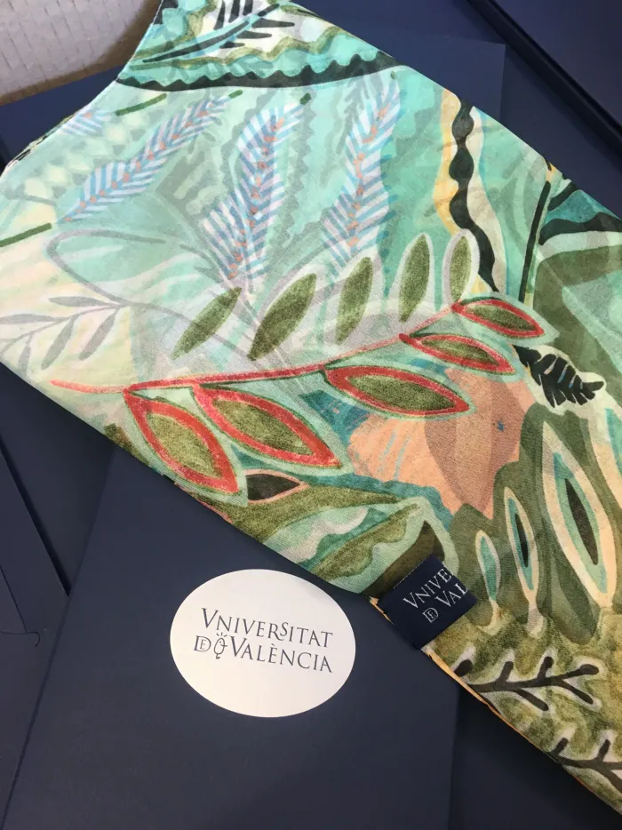 Foular Uv Estampado Botánico