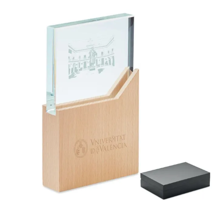 Trofeo Cristal Claustro Nau en Caja de Regalo 20X12Cm