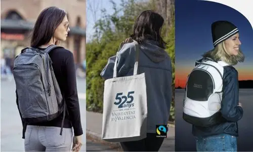 Backpacks, cups, folders, pens and technology with the UV logo