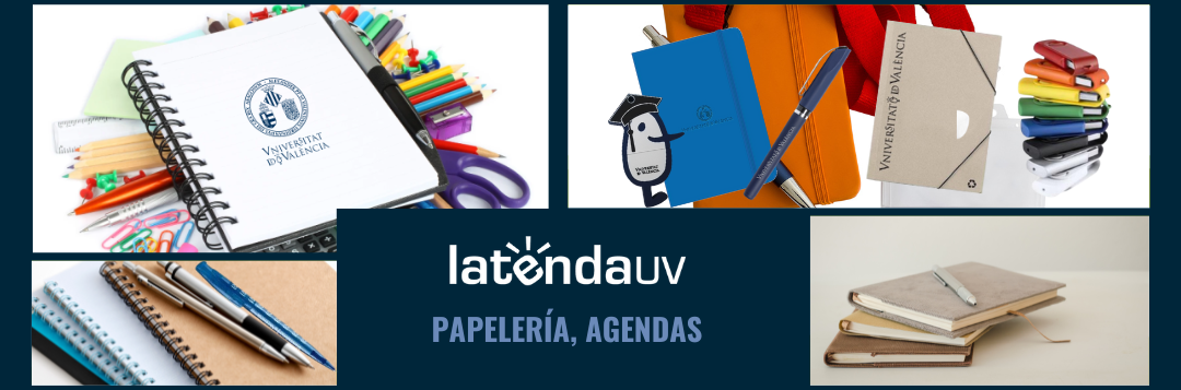 Libretas, carpetas, bolis, agendas UV