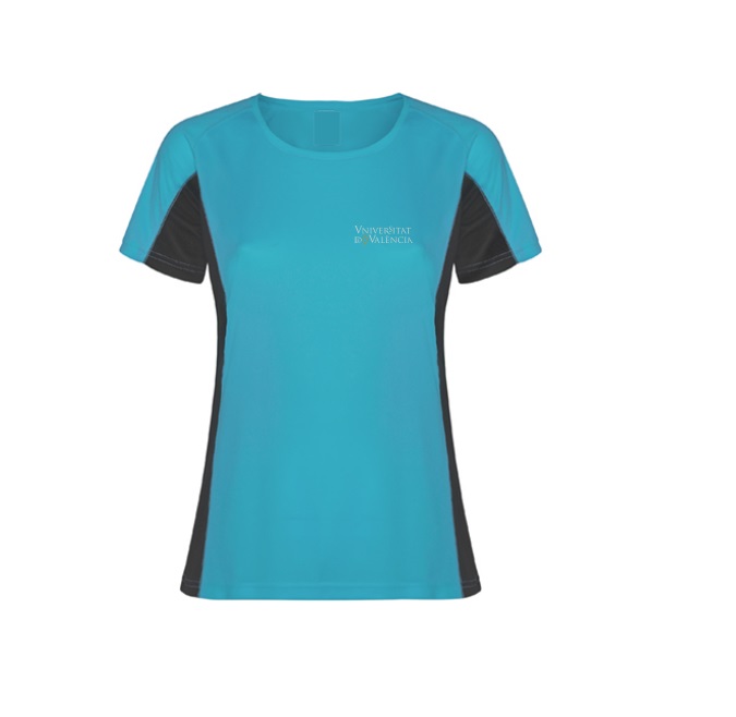 CAMISETA DEPORTE MUJER UNIVERSITAT DE VALÈNCIA TRANSPIRABLE. Deporte uv.  La Tenda de La Universitat de València