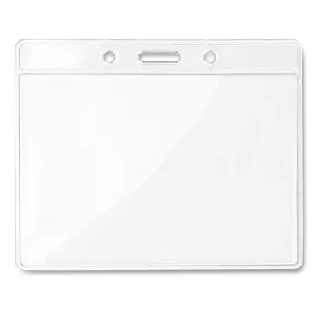 Badgy - Identificador Horizontal Transparente 10 cm X 8 cm